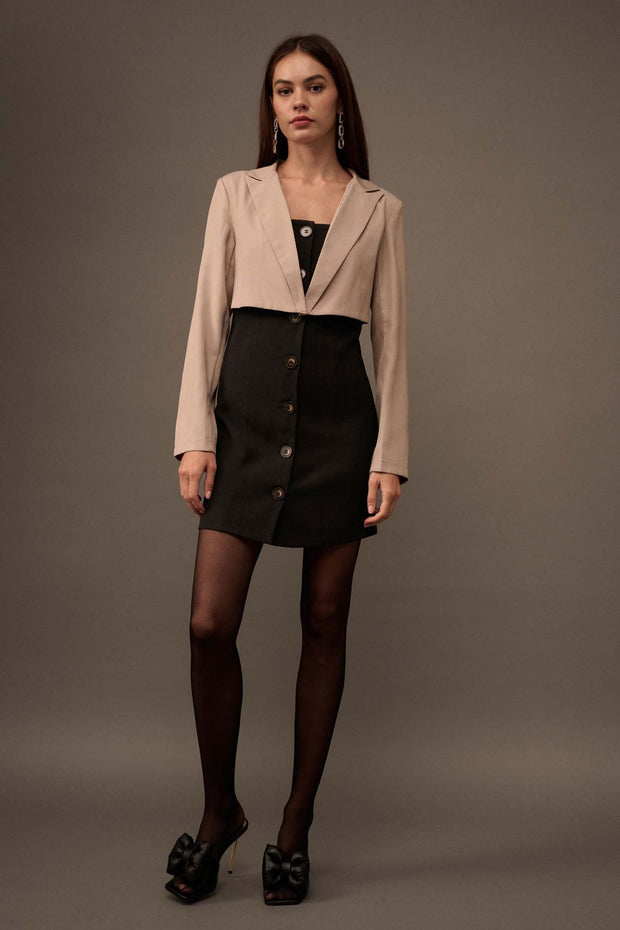 Girl Boss Layered Blazer Mini Dress - ShopPromesa