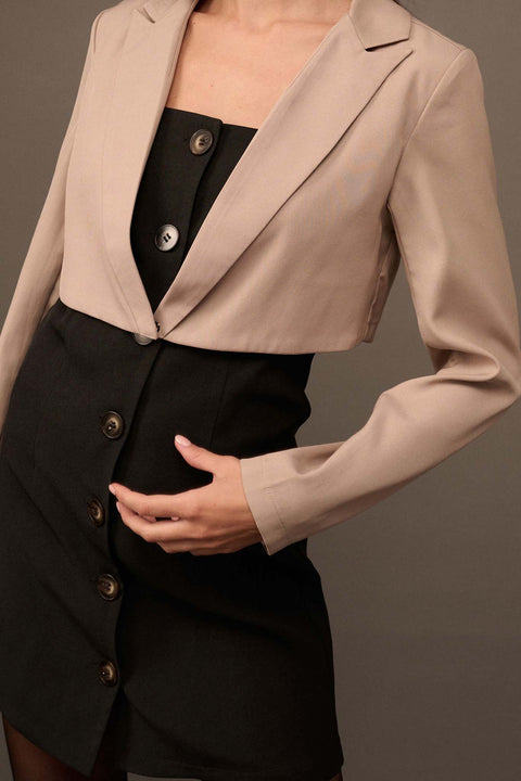 Girl Boss Layered Blazer Mini Dress - ShopPromesa