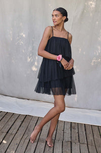 Fancy Frills Asymmetrical Tiered Ruffle Mini Dress - ShopPromesa