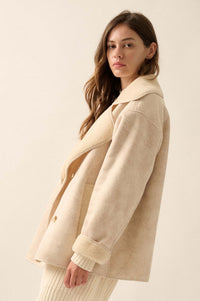 Weather the Storm Faux Shearling Peacoat - ShopPromesa