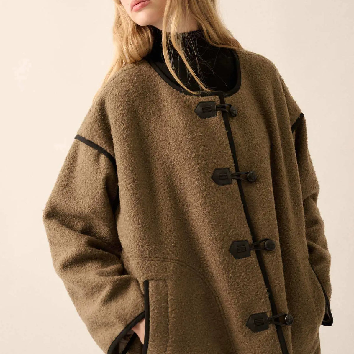 Himalayan Hideaway Sherpa Fleece Toggle Jacket