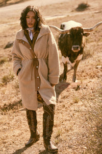 Cuddle Closer Sherpa Fleece Drawstring Coat - ShopPromesa