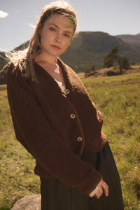 Soft Serenity Fleece Button-Up V-Neck Cardigan - ShopPromesa