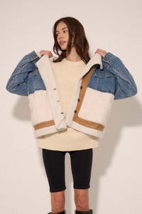 Honest Work Denim and Sherpa Fleece Jacket - ShopPromesa