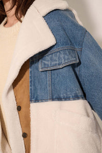 Honest Work Denim and Sherpa Fleece Jacket - ShopPromesa