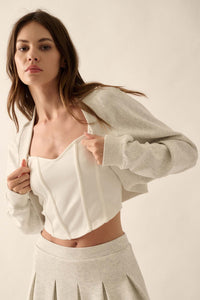 Premium Scuba Open-Front Shrug Cardigan - ShopPromesa