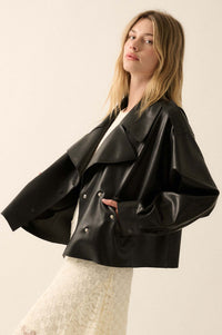 Cool Rider Vegan Leather Motorcycle Jacket - ShopPromesa