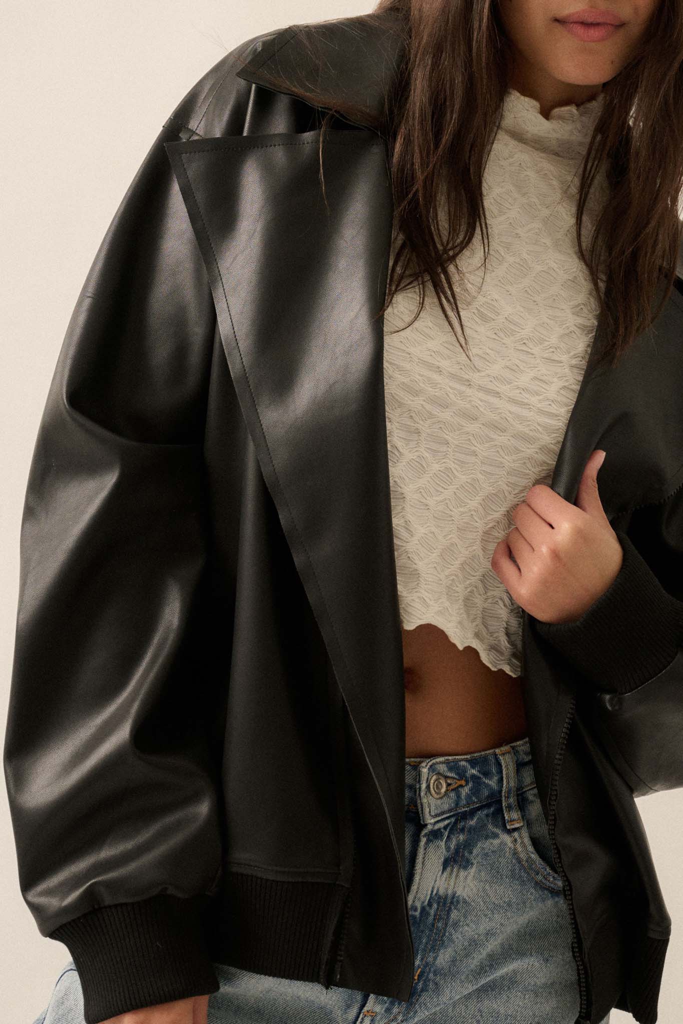 Enjoy the Ride Vegan Leather Motorcycle Jacket - ShopPromesa