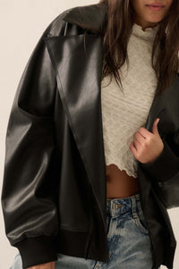 Enjoy the Ride Vegan Leather Motorcycle Jacket - ShopPromesa