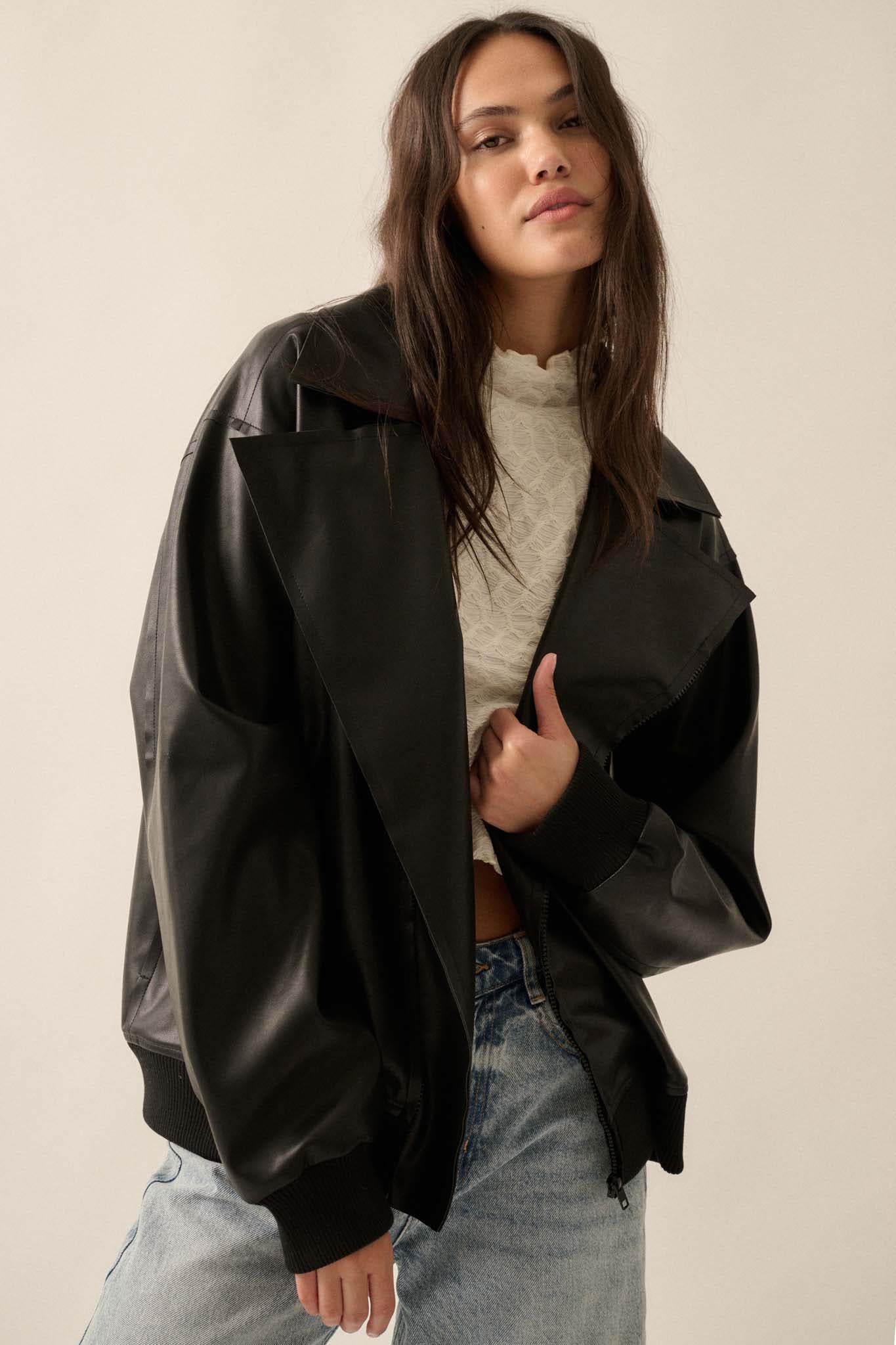 Enjoy the Ride Vegan Leather Motorcycle Jacket - ShopPromesa