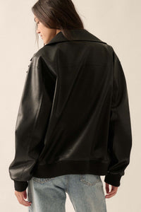 Enjoy the Ride Vegan Leather Motorcycle Jacket - ShopPromesa