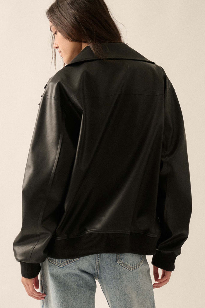 Enjoy the Ride Vegan Leather Motorcycle Jacket - ShopPromesa