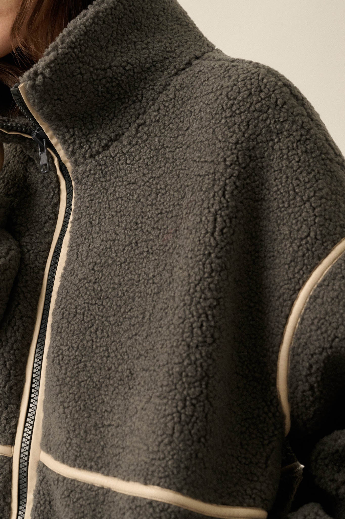 Warming Up Sherpa Fleece Zip-Front Jacket - ShopPromesa