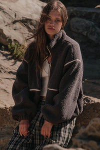 Warming Up Sherpa Fleece Zip-Front Jacket - ShopPromesa