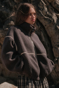 Warming Up Sherpa Fleece Zip-Front Jacket - ShopPromesa
