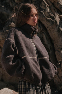 Warming Up Sherpa Fleece Zip-Front Jacket - ShopPromesa