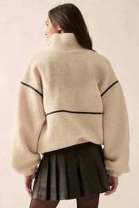 Warming Up Sherpa Fleece Zip-Front Jacket - ShopPromesa