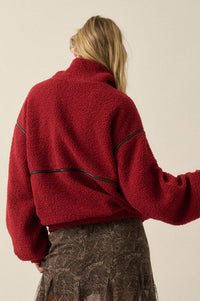 Warming Up Sherpa Fleece Zip-Front Jacket - ShopPromesa