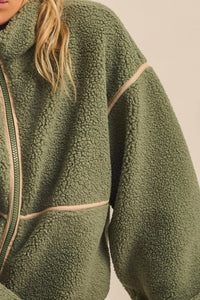 Warming Up Sherpa Fleece Zip-Front Jacket - ShopPromesa
