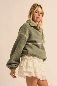 Warming Up Sherpa Fleece Zip-Front Jacket - ShopPromesa