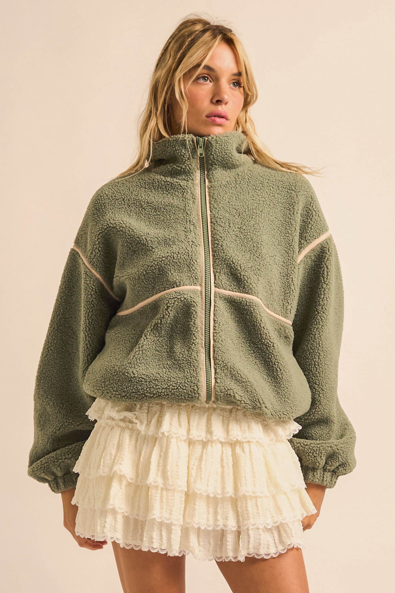 Warming Up Sherpa Fleece Zip-Front Jacket - ShopPromesa