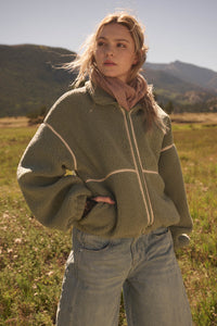 Warming Up Sherpa Fleece Zip-Front Jacket - ShopPromesa