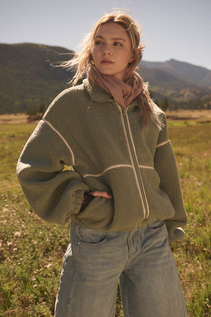 Warming Up Sherpa Fleece Zip-Front Jacket - ShopPromesa