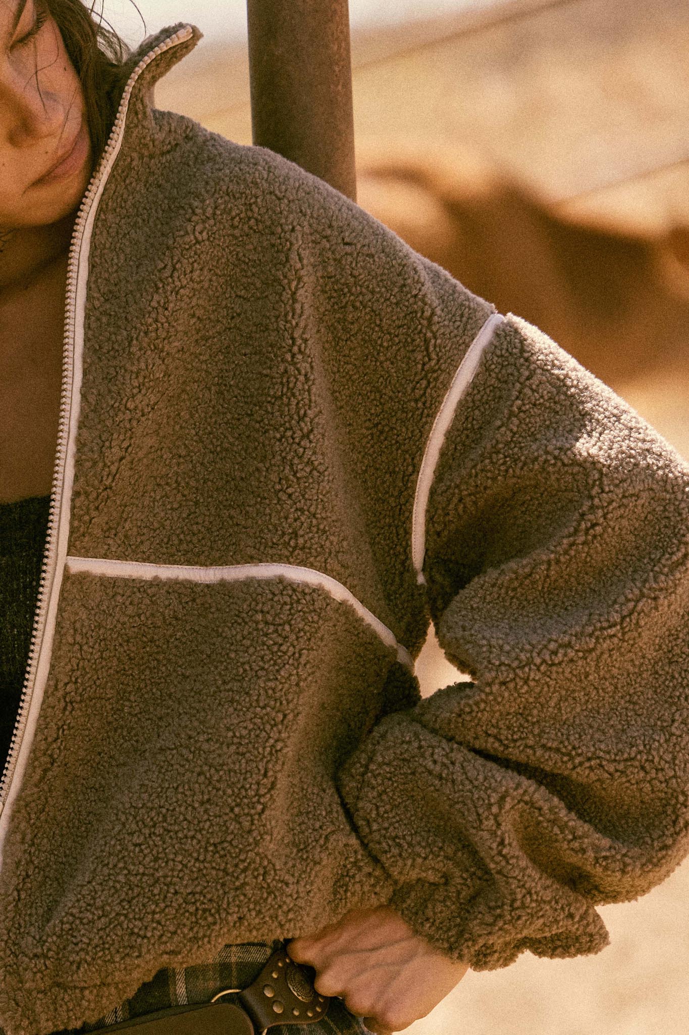 Warming Up Sherpa Fleece Zip-Front Jacket