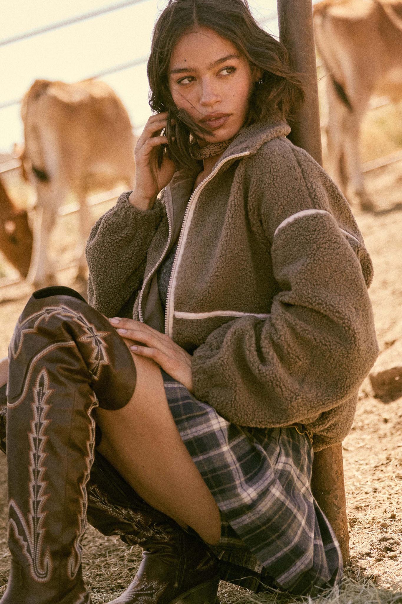 Warming Up Sherpa Fleece Zip-Front Jacket