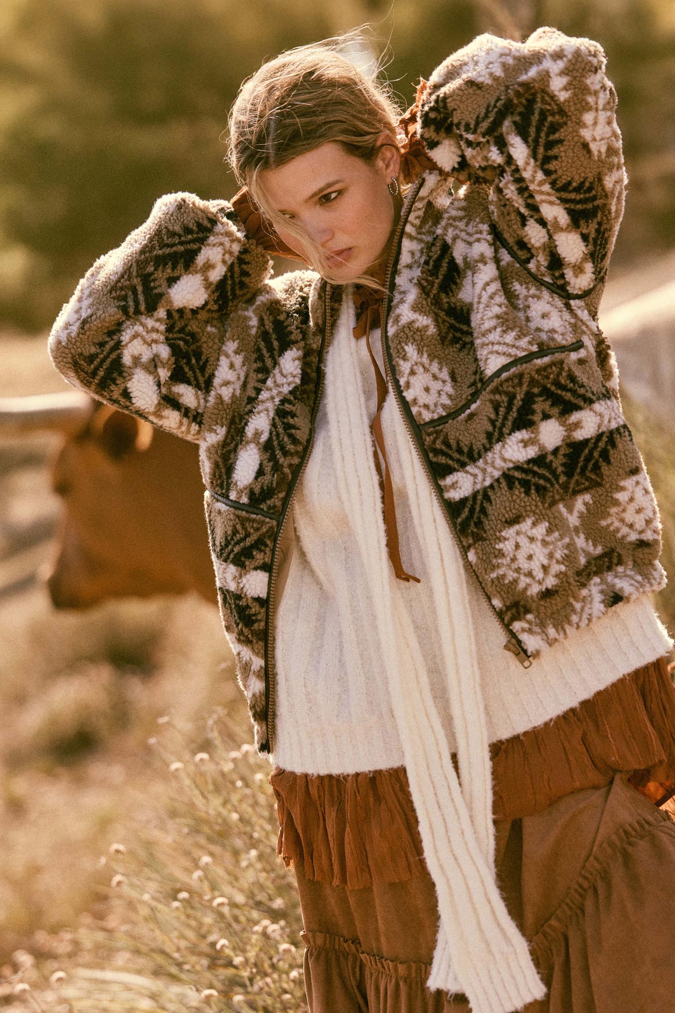 Bear Creek Geo-Print Fleece Zip-Front Jacket - ShopPromesa