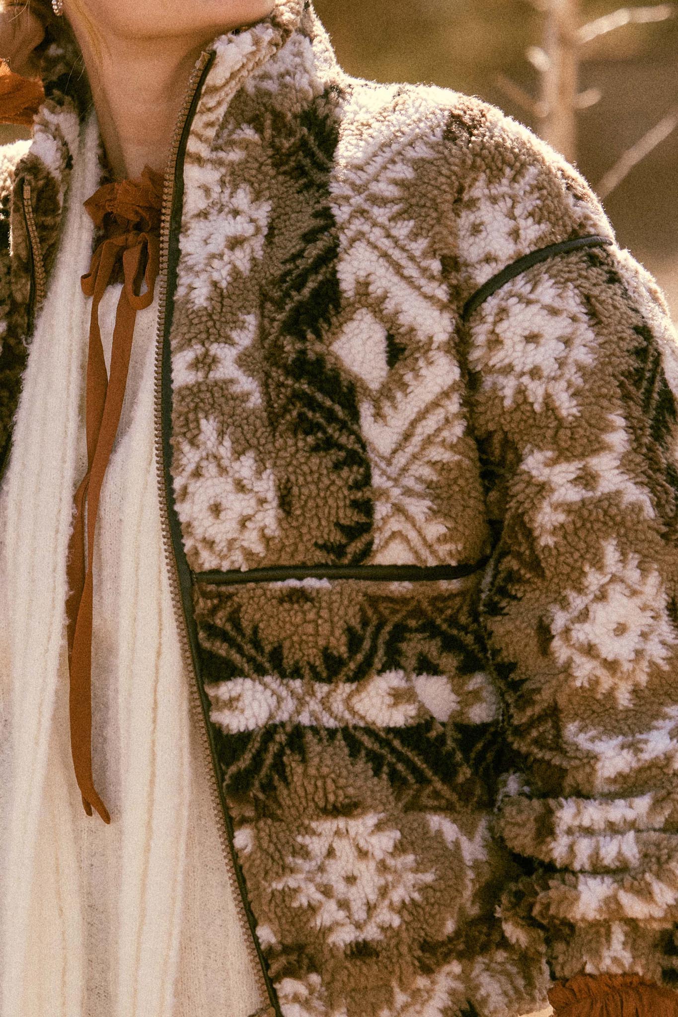 Bear Creek Geo-Print Fleece Zip-Front Jacket - ShopPromesa