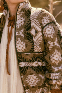 Bear Creek Geo-Print Fleece Zip-Front Jacket - ShopPromesa