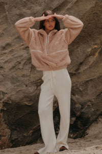 All Fur the Best Faux Fur Half-Zip Pullover Jacket - ShopPromesa