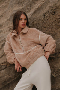 All Fur the Best Faux Fur Half-Zip Pullover Jacket - ShopPromesa