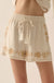 Rustic Blooms Floral Embroidered Linen-Blend Shorts - ShopPromesa