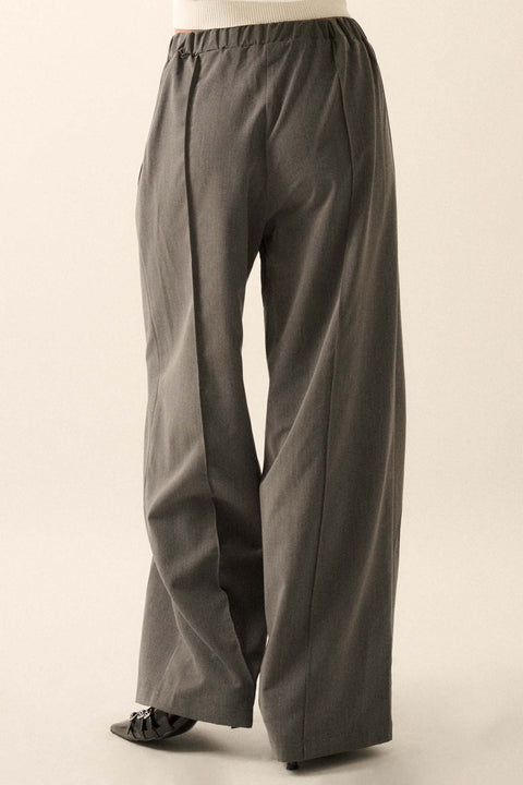 Step Above Twill Wide-Leg Drawstring Pants - ShopPromesa