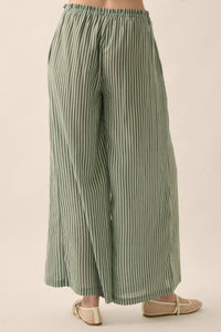 Stroll Goals Striped Wide-Leg Drawstring Pants - ShopPromesa