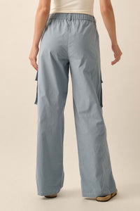 Keep It Real Wide-Leg Drawstring Cargo Pants - ShopPromesa