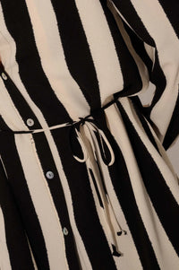 Go Bold Striped Satin Buttoned Shirt Romper - ShopPromesa