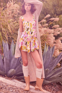 Dawn Blossoms Floral Ruffled Romper Dress - ShopPromesa