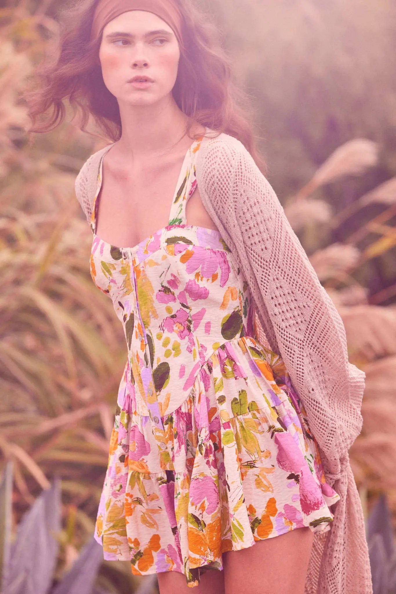 Dawn Blossoms Floral Ruffled Romper Dress - ShopPromesa