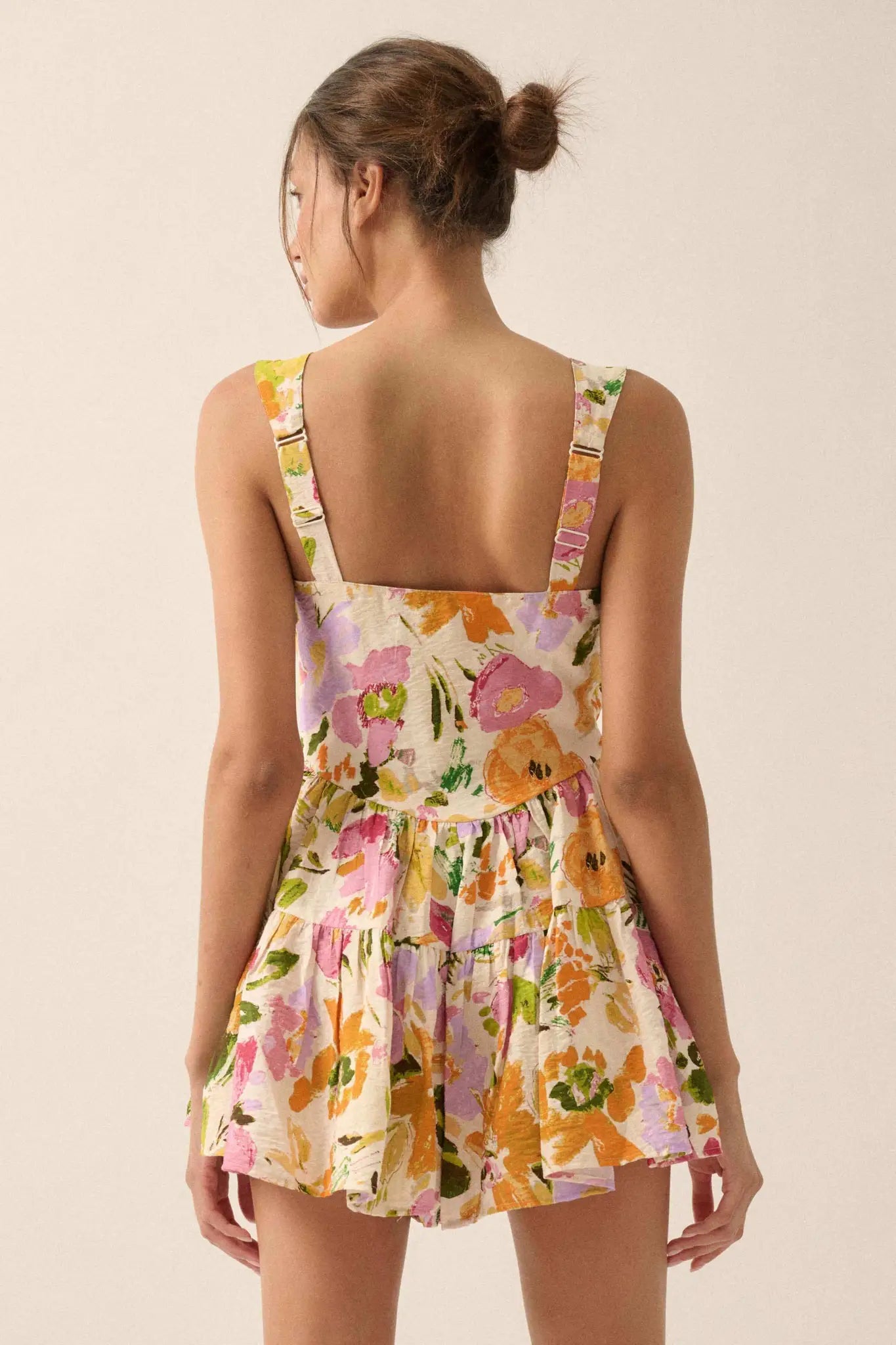 Dawn Blossoms Floral Ruffled Romper Dress - ShopPromesa