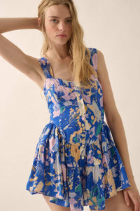 Dawn Blossoms Floral Ruffled Romper Dress - ShopPromesa