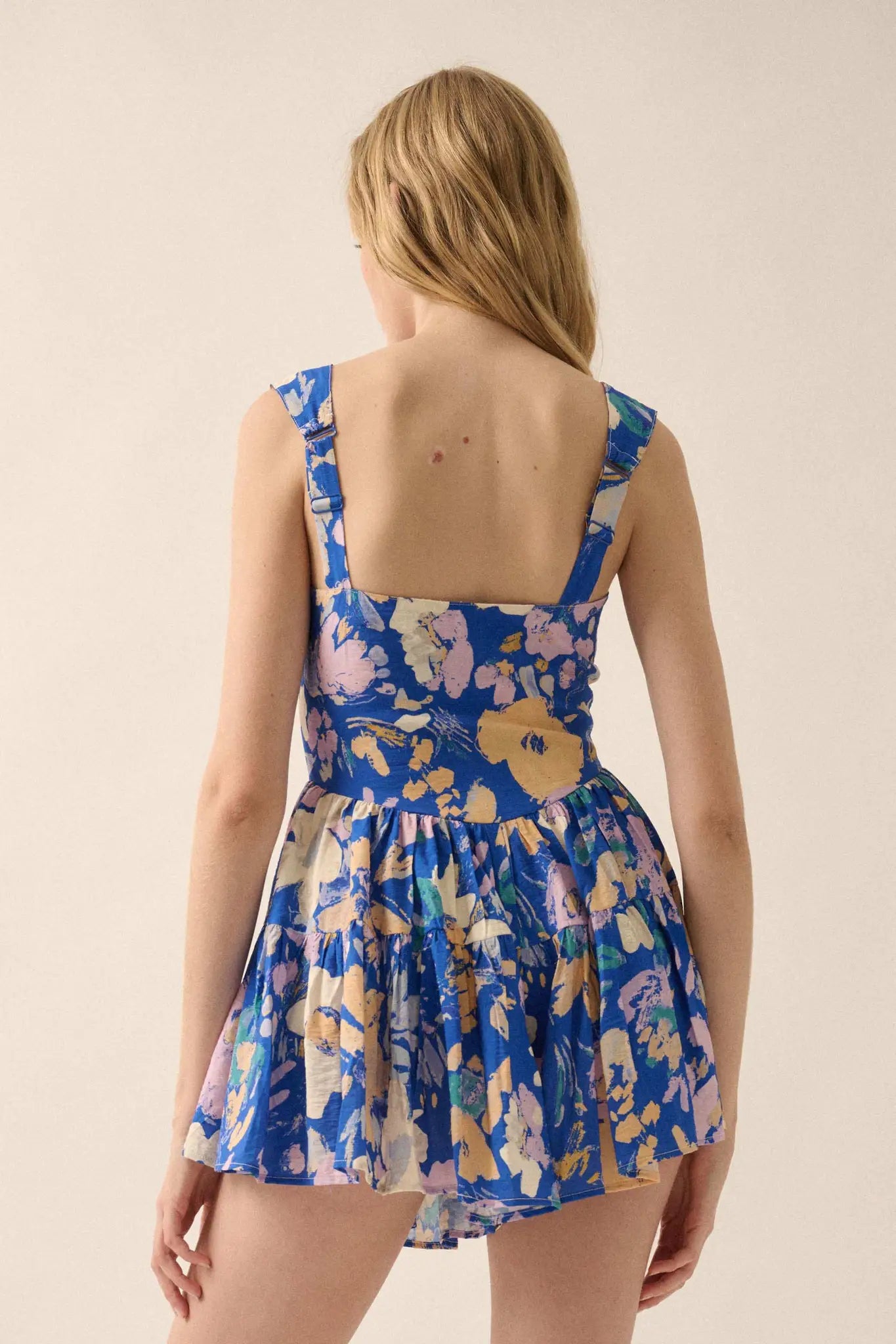 Dawn Blossoms Floral Ruffled Romper Dress - ShopPromesa