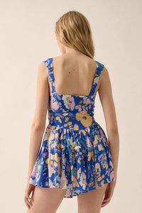 Dawn Blossoms Floral Ruffled Romper Dress - ShopPromesa