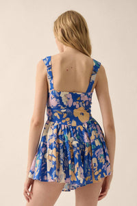 Dawn Blossoms Floral Ruffled Romper Dress - ShopPromesa