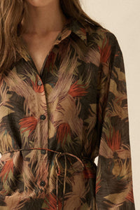 Dare to Imagine Abstract-Print Belted Shirt Romper - ShopPromesa
