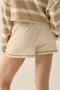 Run the Show Contrast-Stitch Rib-Knit Shorts - ShopPromesa