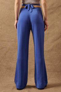 Here and Now Crisscross Waist Tie-Back Flare Pants - ShopPromesa