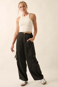 In the Pocket Matte Satin Cargo Pants - ShopPromesa